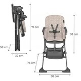 Kinderkraft hranilica FOLDEE, bež | shoptok.hr