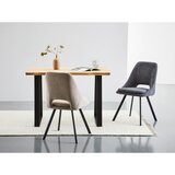 CARRYHOME STOL, kovina, tekstil rjavosiva | Shoptok.si