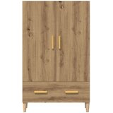  Visoka ploča Artisan hrast 70x31x115 cm izrađeno drvo Smeđa | shoptok.hr