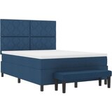 vidaXL Modra postelja z vzmetnico in klopjo 140x200 cm, (22084033) | Shoptok.si