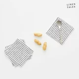 Linen Tales Črni/beli tekstilni podstavki za kozarce v kompletu 4 ks – Linen Tales