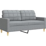  3-dijelni set sofa s tabureom i jastucima svjetlosivi tkanina | Eponuda.com