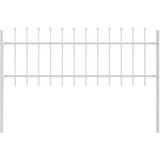  Vrtnarija s konicami bela 15,3x0,6 m jeklo | Shoptok.si