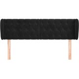  Uzglavlje s ušima crno 147x23x78/88 cm baršunasto | Eponuda.com