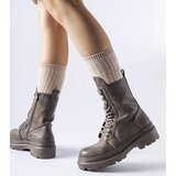 Gemre Zacharie grey lace-up ankle boots with tread | shoptok.hr