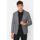 Trendyol Anthracite Men's Slim Fit Blazer Textured Jacket cene