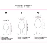 Dorcel Geisha Plug Ruby XL - analni dildo od ružičastog kamena (crni) | shoptok.hr