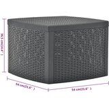  Bočni stol antracit 54 x 54 x 36,5 cm plastični | shoptok.hr