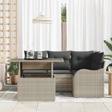 Vanjski set za objedovanje 5 pcs Svjetlosiva Poli ratan | shoptok.hr