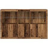  Sideboard s LED Svjetlima Staro Drvo 162x37x100 cm | shoptok.hr