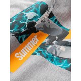 Ombre Summer Vibe printed men's cotton tank top - grey melange | ePonuda.com