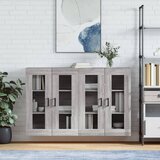 Maison Chic Stenska omarica - Zidna omarica 2 kosa siva sonoma inženirski les iu526, (22063285) | Shoptok.si