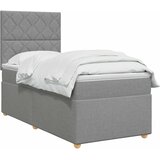  Boxspring krevet s madracem Svjetlosiva 100 x 200 cm Tkanina | shoptok.hr