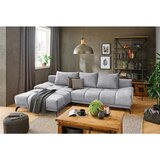 Hom`in KOTNA SEDEŽNA GARNITURA, šenilja siva | Shoptok.si