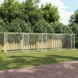 vidaXL Pasja kletka srebrna 800 x 200 x 200 cm Cinkana jeklena - - Srebrna - 75.25 - 800 x 200 x 200 cm - 2025- | Shoptok.si