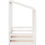 Dječji krevet s krovom bijeli 70 x 140 cm od masivne borovine | shoptok.hr
