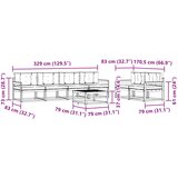  Set vanjskih sofa 6 kom. Bijela i antracit | shoptok.hr