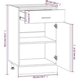 vidaXL Spodnja omarica dimljeni hrast 50x46x81,5 cm inženirski les | Shoptok.si