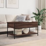  Stolić za kavu smeđa boja hrasta 100x50x50 cm od drva i metala | Eponuda.com