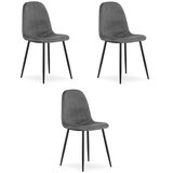  PADVA stolica - tamnosivi baršun / crne noge x 3 | shoptok.hr