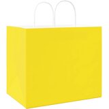  Papirnate vrećice 250 kom s ručkama žute 32x22x28 cm | Eponuda.ba