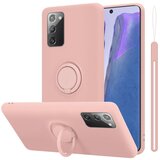 Cadorabo Ohišje, združljiv s Samsungom v tekoči roza barvi - zaščitni pokrov iz fleksibilnega silikona TPU z obročem, (20587021) Cene