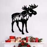 Wallity zidna dekoracija Cervo-1, 60 x 69 cm, crna | ePonuda.com