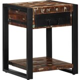 vidaXL Stranska miza Multicolor 40x40x50 cm Masivni les Reclaimed | Shoptok.si