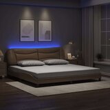  Okvir kreveta LED boja cappuccina 200 x 200 cm umjetna koža | shoptok.hr
