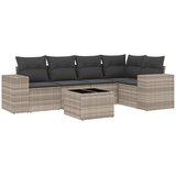  6-dijelni set vrtnih sofa od poliratana s jastucima svjetlosivi | shoptok.hr