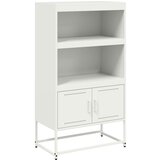 Maison Chic Visoka omara - Komoda - Predalnik bela 68,5x38,5x123,5 cm jeklo, (21716973) Cene
