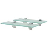 vidaXL Zidne police 2 kom staklene 30 x 10 cm 8 mm Cijene