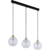  Luster na sajli DEVON 3xE27/15W/230V crna/prozirna | Eponuda.com