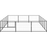 vidaXL kavez za pse crni 15 m² čelični | shoptok.hr