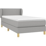  Okvir kreveta s oprugama i madrac svjetlosivi 80x200cm tkanina | shoptok.hr