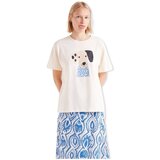 Compania Fantastica COMPAÑIA FANTÁSTICA T-Shirt 42010 - Ecru Bijela | shoptok.hr