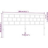 vidaXL Metalno uzglavlje bijelo 200 cm | shoptok.hr