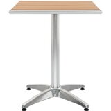 Vrtni stol srebrni 60 x 60 x 70 cm od aluminija i WPC-a | Eponuda.ba