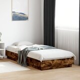 Maison Chic Posteljni okvir - Enojna postelja - Postelja za odrasle brez vzmetnice hrast 90x200 cm inženirski les-J7280, (21765837) | Shoptok.si