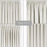 Filumi Kremno bela žametna zavesa za delno zatemnitev 400x250 cm Velto – | Shoptok.si