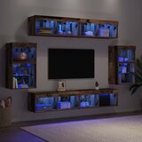  Set TV komoda S LED lampica 8 pcs Staro drvo Konstruirano drvo | Eponuda.ba