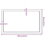  Zidna polica svjetlosmeđa 100x60x(2-4) cm obrađena hrastovina | shoptok.hr