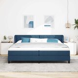  s opruga kutije s uzglavljem Plava 200 x 200 cm tkanina | shoptok.hr
