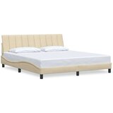  Posteljni okvir brez vzmetnice krem 180x200 cm blago | Shoptok.si