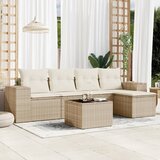 vidaXL 6-dijelni set vrtnih sofa s jastucima bež od poliratana | shoptok.hr