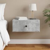  Noćni ormarić za montažu na zid Betonska siva 49 x 34,5 x 20 cm | shoptok.hr