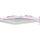  Madrac od pjene bijeli 180 x 200 cm tvrdoća H2 H3 | shoptok.hr