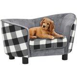 vidaXL Pasji kavč siv 68x38x38 cm iz pliša Cene