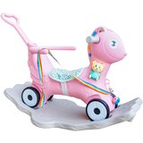 Aga4Kids plastični konjić za ljuljanje 2u1 DS3803-PINK - ružičasti Cijene