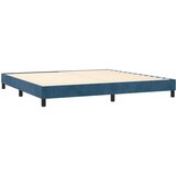  Box spring postelja z vzmetnico temno modra 200x200 cm žamet, (20899603) | Shoptok.si